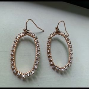 Kendra Scott Elle Frame Crystal Earrings Rose Gold